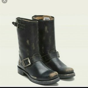 Frye Boots Veronica Short Stonewashed Distressed Boots